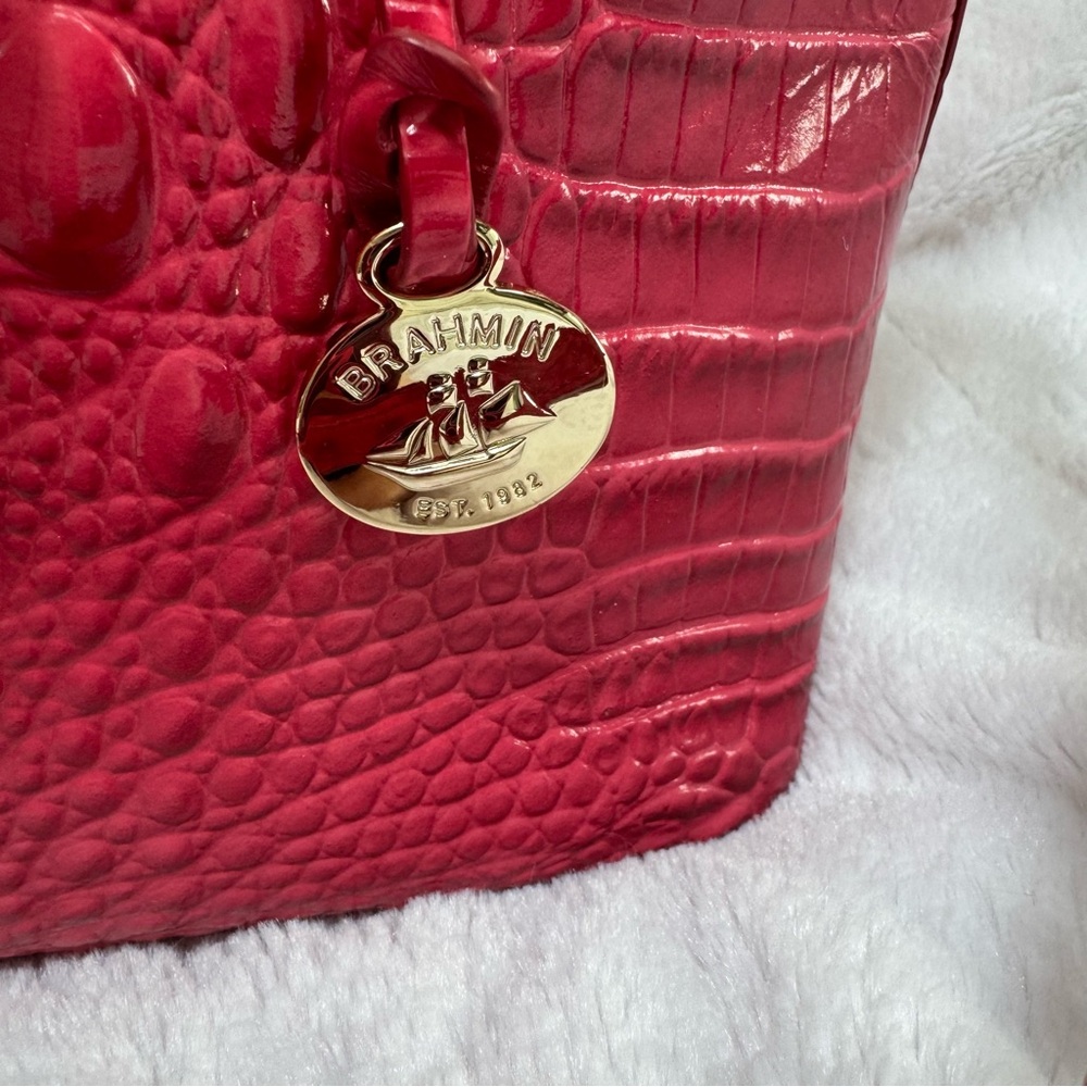 Brahmin Duxbury Satchel Bag Pink/Coral - Picture 4 of 17